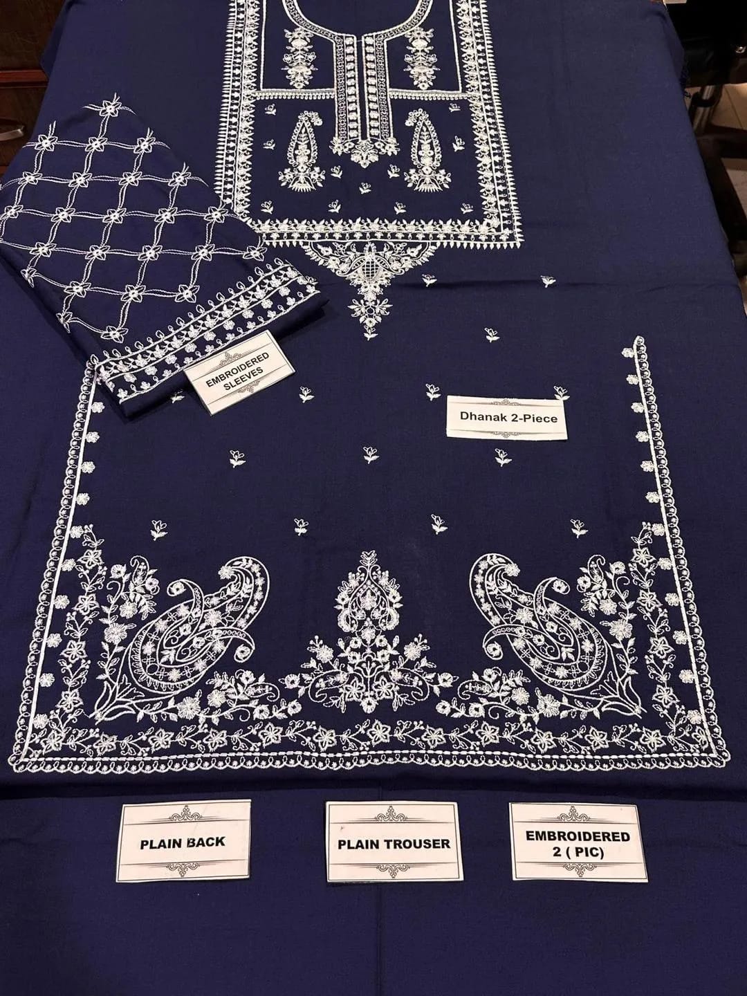 2 Pcs BREEZE Dhanak Unstitched Embroidered Suit-KS