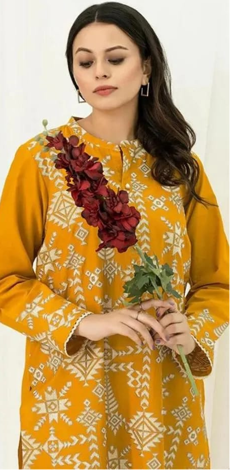2 Pcs LIMELIGHT Dhanak Unstitched Embroidered Suit-KS