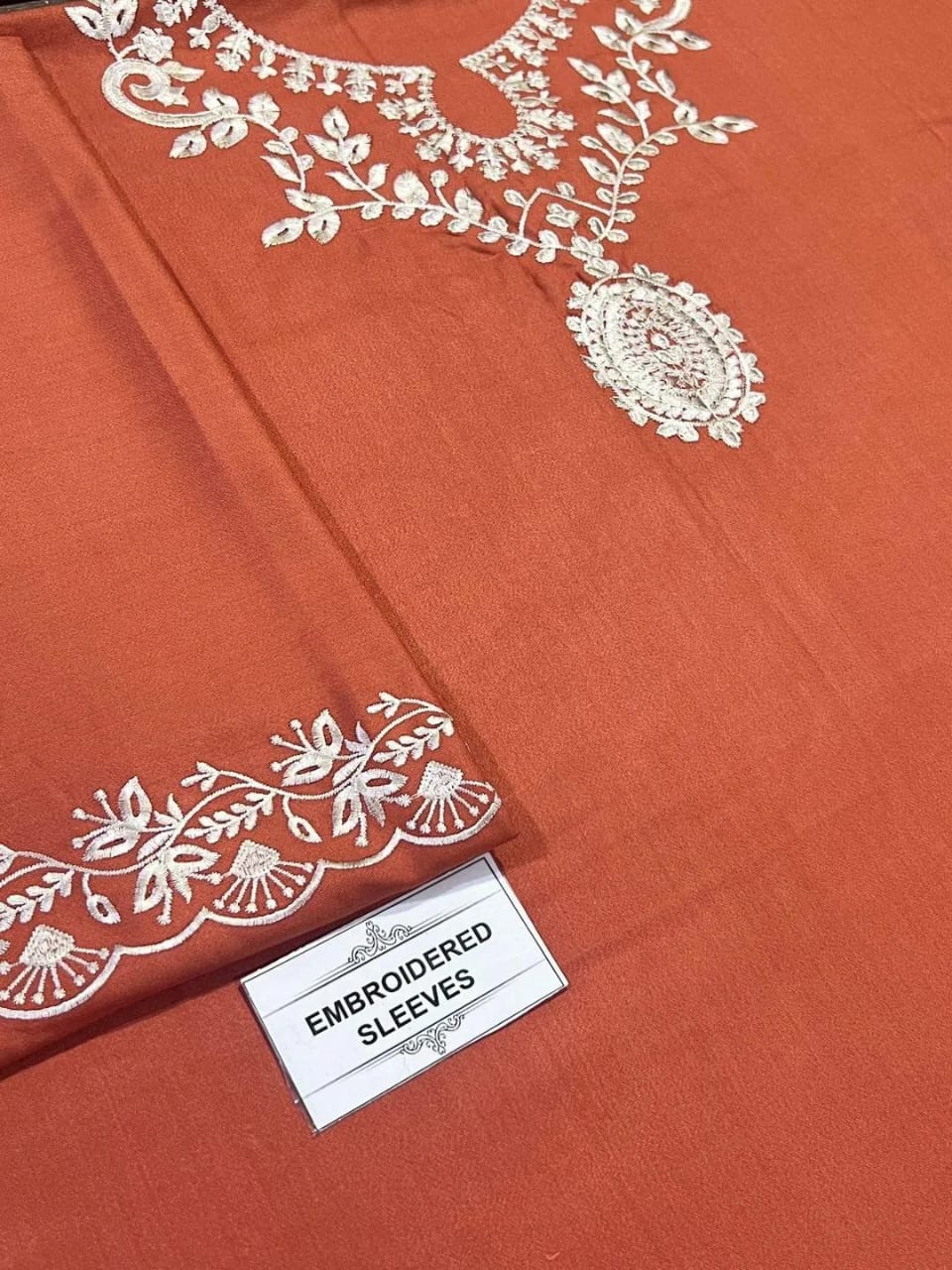2 Pcs Women's Dhanak Unstitched Embroidered Suit-KS