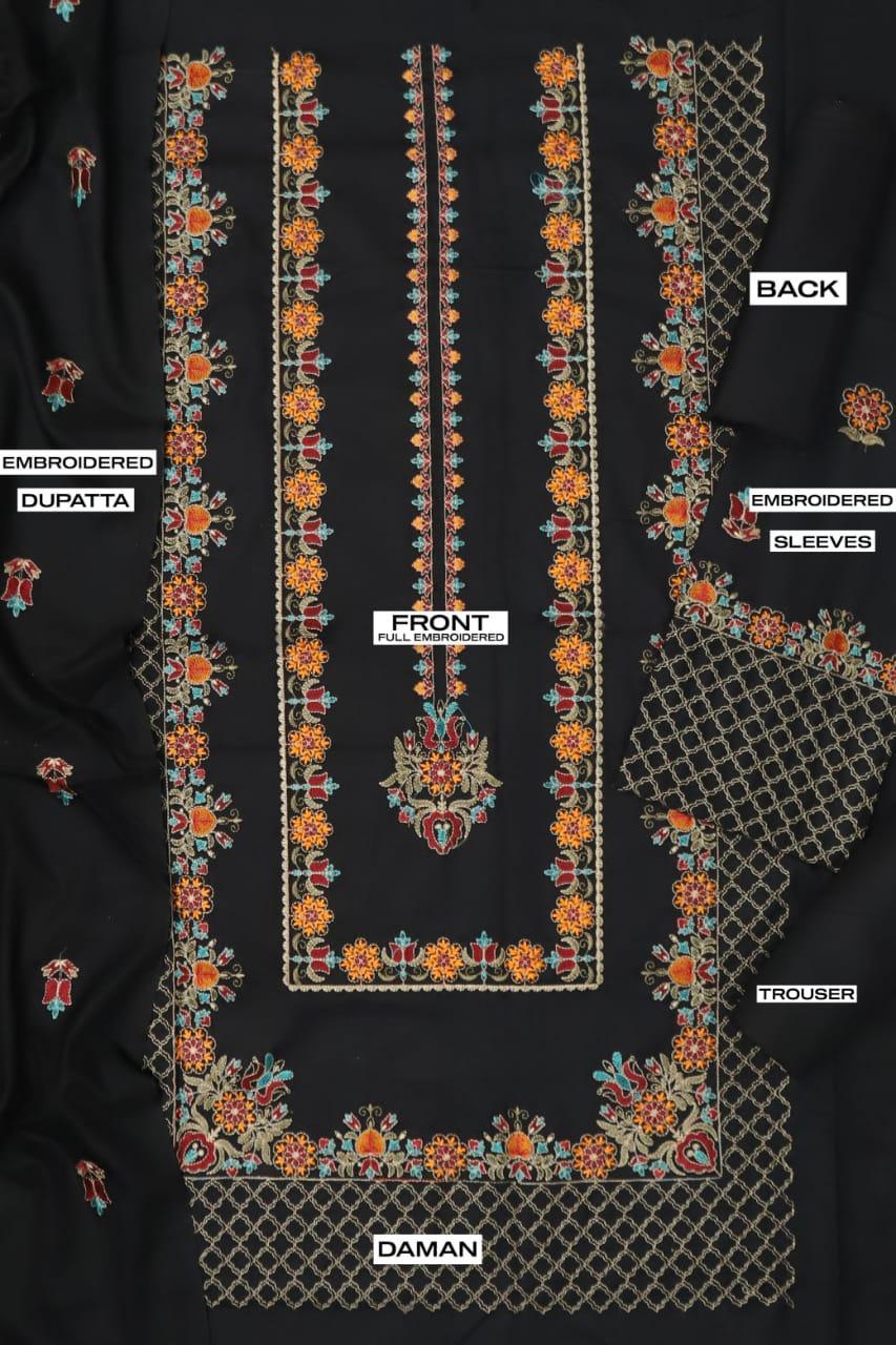 3 Pcs Bareeze Dhanak Unstitched Embroidered Suit-KS
