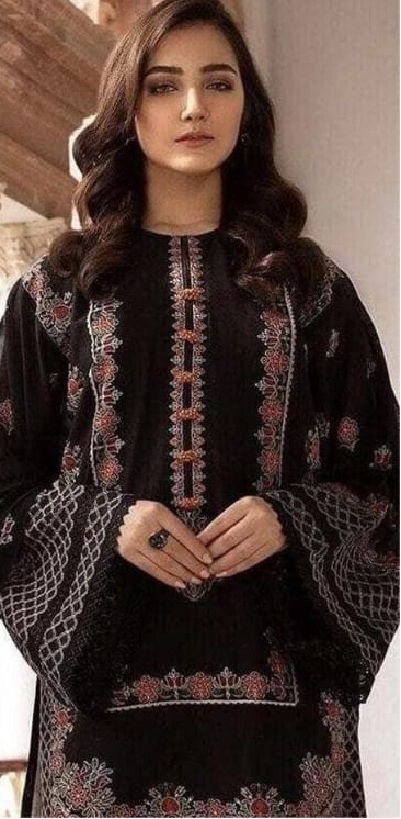 3 Pcs Bareeze Dhanak Unstitched Embroidered Suit-KS