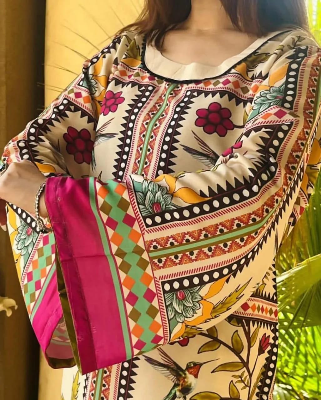 Swiss Lawn Printed Co-Ord 2Pcs Stiched IF-02