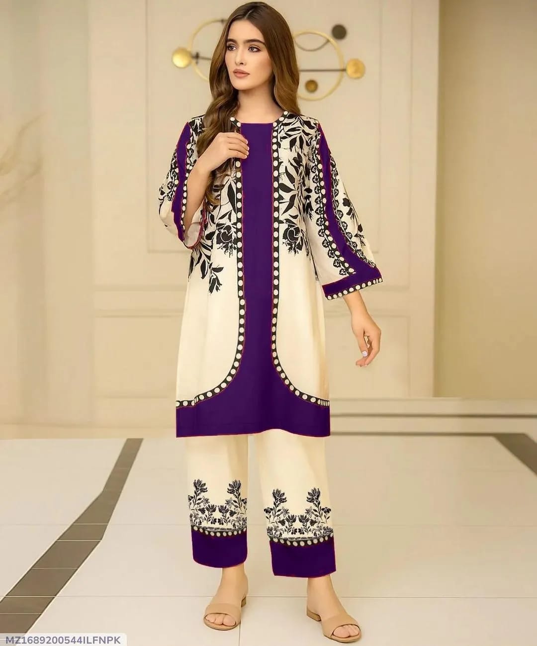 Swiss Lawn Printed Co-Ord 2Pcs Stiched IF-03