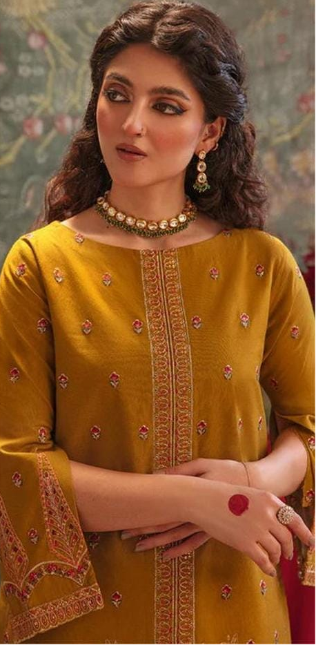 2 Pcs LAAM Dhanak Unstitched Embroidered Suit-KS