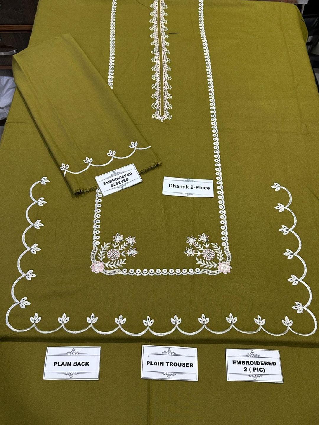 2 Pcs BATIK Dhanak Unstitched Embroidered Suit-KS