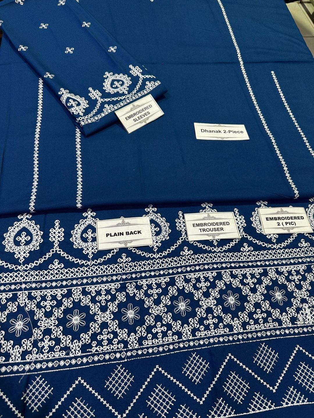 2 Pcs BATIK Dhanak Unstitched Embroidered Suit-KS