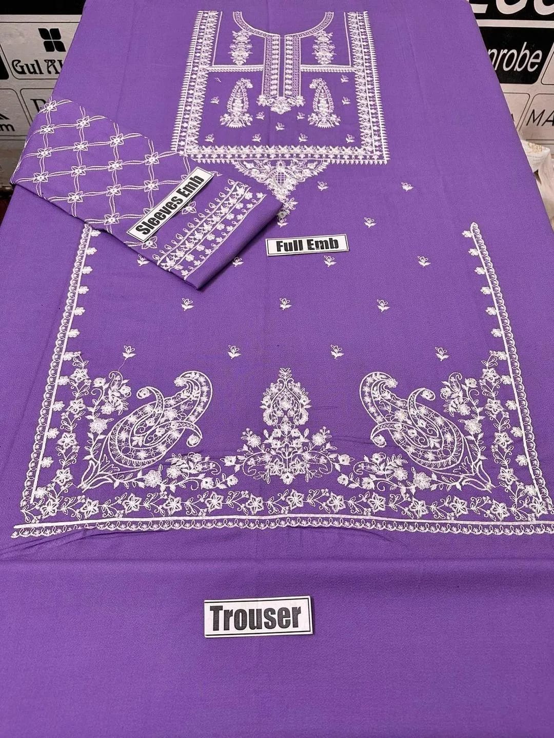 2 Pcs BREEZE Dhanak Unstitched Embroidered Suit-KS