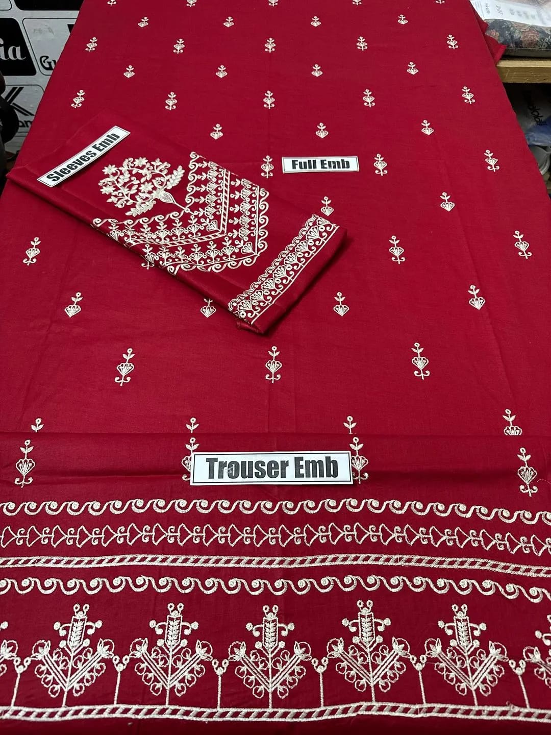 2 Pcs UROJ Dhanak Unstitched Embroidered Suit-KS