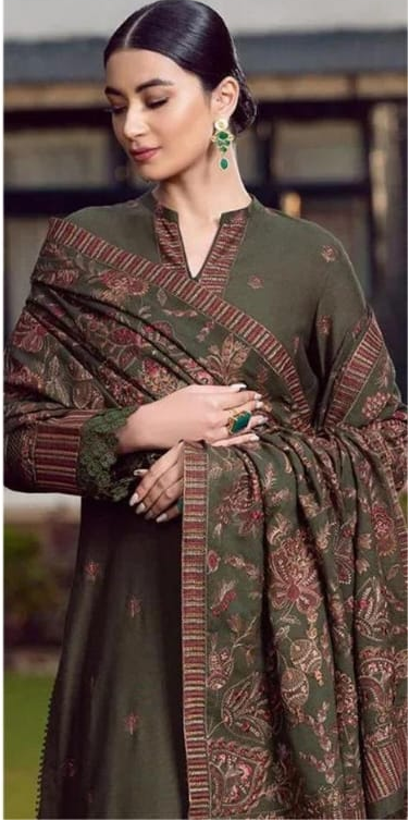 3 Pcs Bareeze Dhanak Unstitched Embroidered Suit-KS