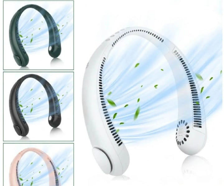 neck fan /Portable Bladeless Hanging Neck Fan | Super Cooling Strong Fan 360°