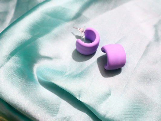 old Matte  Hoop Stud Earrings – Lightweight Modern Statement Jewelry for Women
