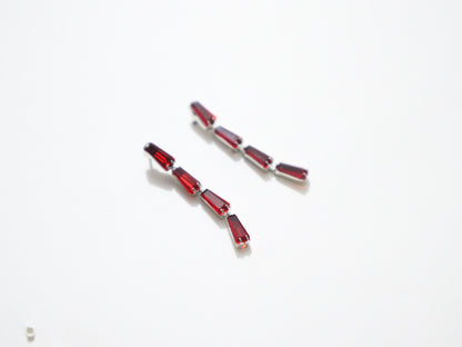 Tanzanian wine garnet Crystal Necklace Set