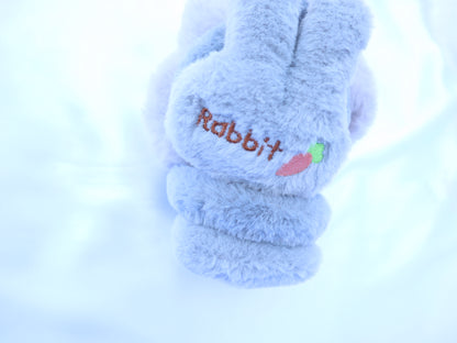 Ear Muffs Hello Rabit Headphone Winter Warmer Cashmere  Fluffy Earlap