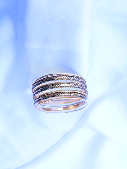 Antique Textured Gold  Bangle Bracelet