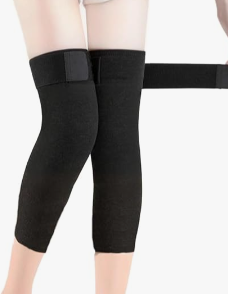 Leg Warmer,Warm Wool Knee With Adjustable Strap High Quality Fleece Inside