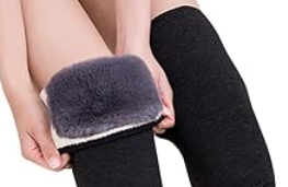 Leg Warmer,Warm Wool Knee With Adjustable Strap High Quality Fleece Inside