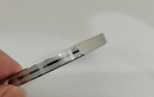 Silver Stainless Steel Greek – Unisex Elegant Designer Kara