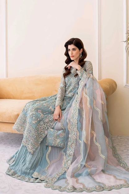 Smoke Grey Luxury Embroidered Dress 2025 UnStiched