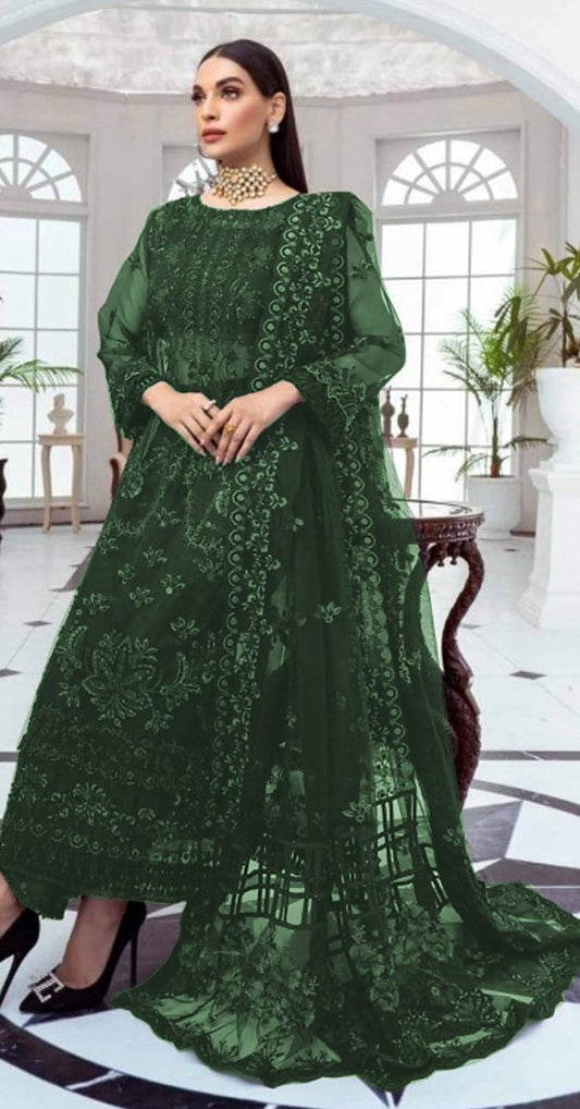 Madiha Awais  | Elegant Green Dress UnStiched