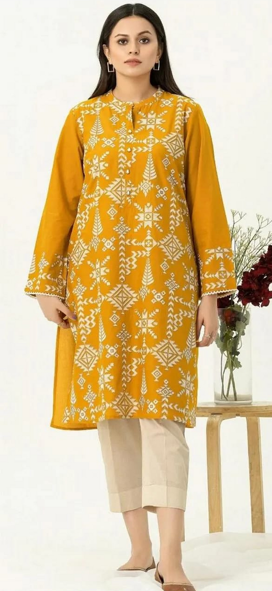 2 Pcs LIMELIGHT Dhanak Unstitched Embroidered Suit-KS