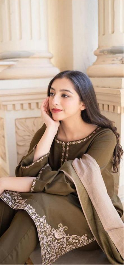 3 Pcs A-SlinG Dhanak Unstitched Embroidered Suit-KS