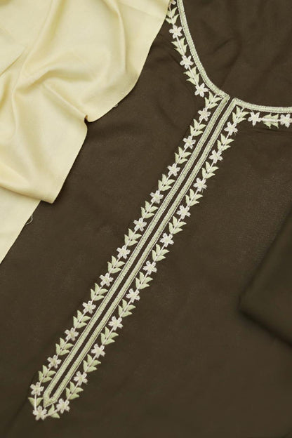 3 Pcs A-SlinG Dhanak Unstitched Embroidered Suit-KS