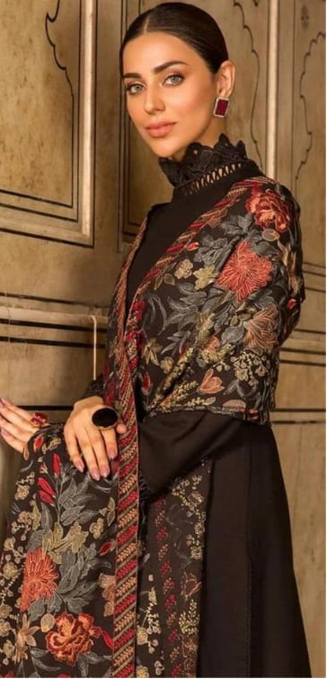 3 Pcs Bareeze Karandi Unstitched Embroidered Suit-KS