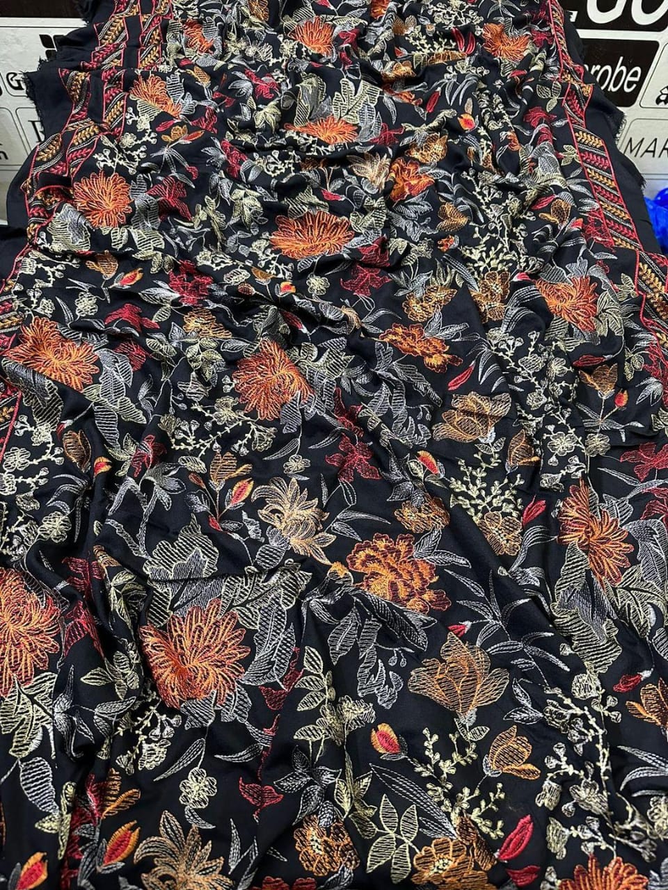 3 Pcs Bareeze Karandi Unstitched Embroidered Suit-KS