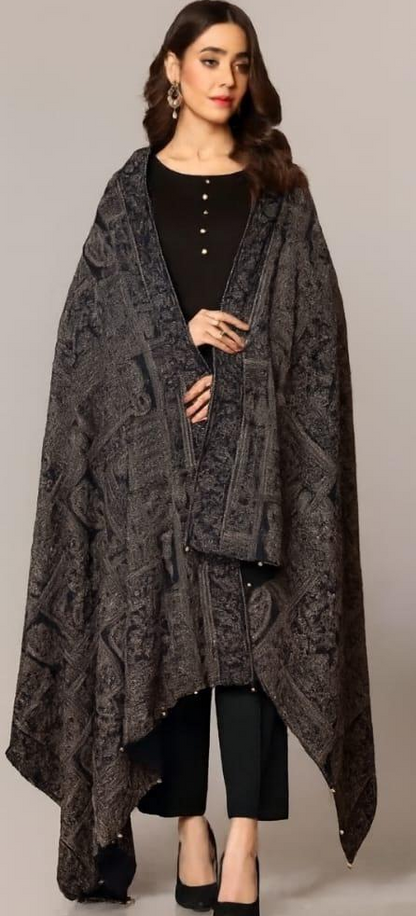 3 Pcs Bareeze Karandi Unstitched Embroidered Suit-KS