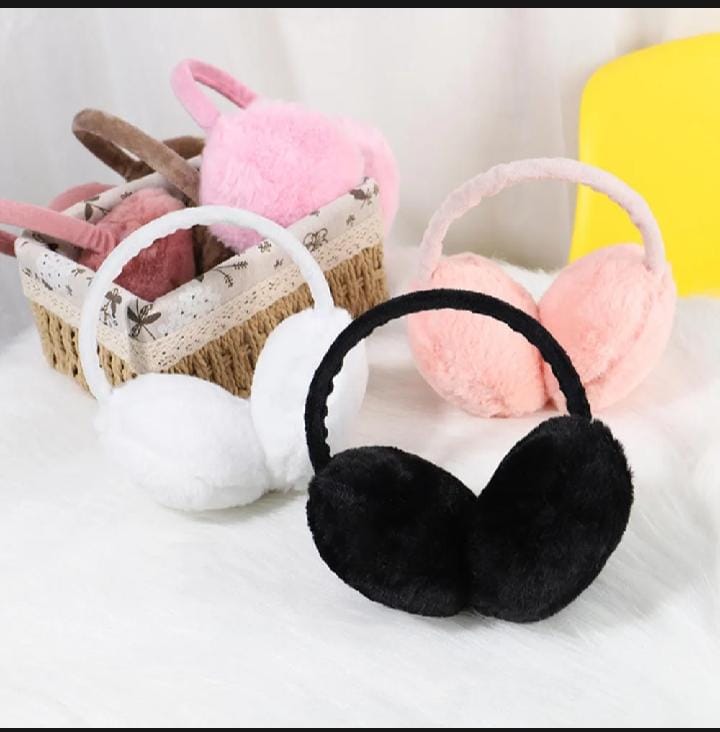 Ear Muffs Headphone Winter Warmer Cashmere  Fluffy Earlap