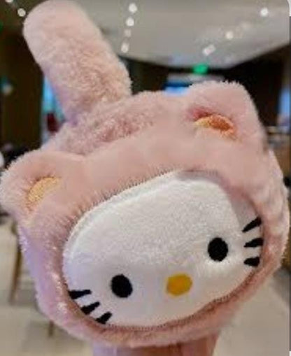 Ear Muffs Hello kitty Headphone Winter Warmer Cashmere  Fluffy Earlap