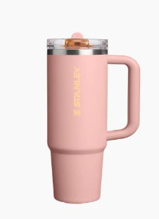 Large Insulated Tumbler with Handle Straw Leakproof Travel Mug