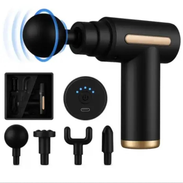 Mini Massage Gun Portable Deep Tissue Muscle Massager USB