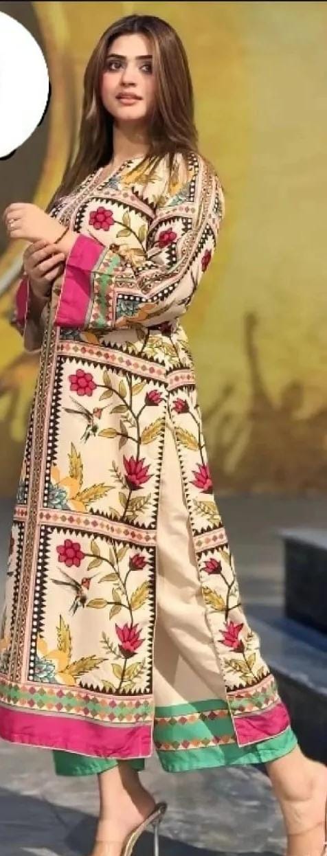 Swiss Lawn Printed Co-Ord 2Pcs Stiched IF-02