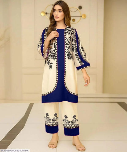 Swiss Lawn Printed Co-Ord 2Pcs Stiched IF-03