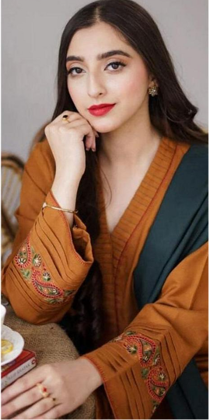 3 Pcs A-SlinG Dhanak Unstitched Embroidered Suit-KS