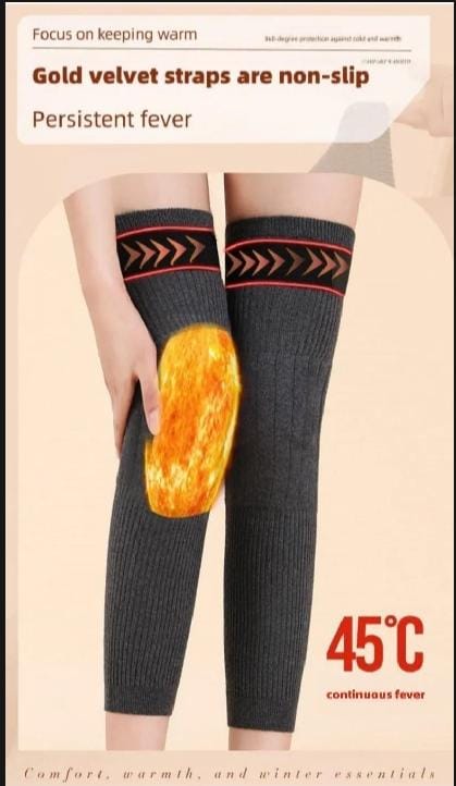 Warm Wool Knee With Adjustable Strap For Men & Women High Quality Fleece Inside