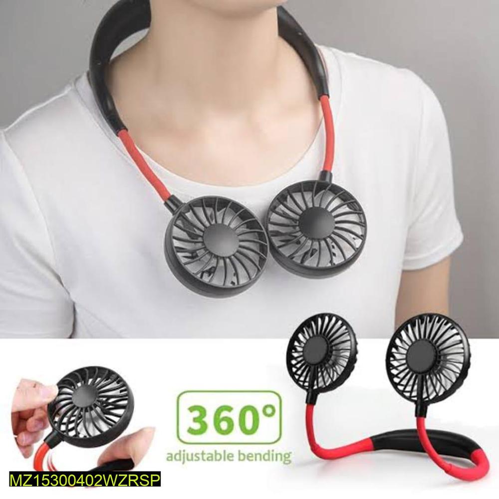 Hanging Neck Fan for Kitchen Folding Fan Wearable Portable Neckband Mini Fan USB Chargeable