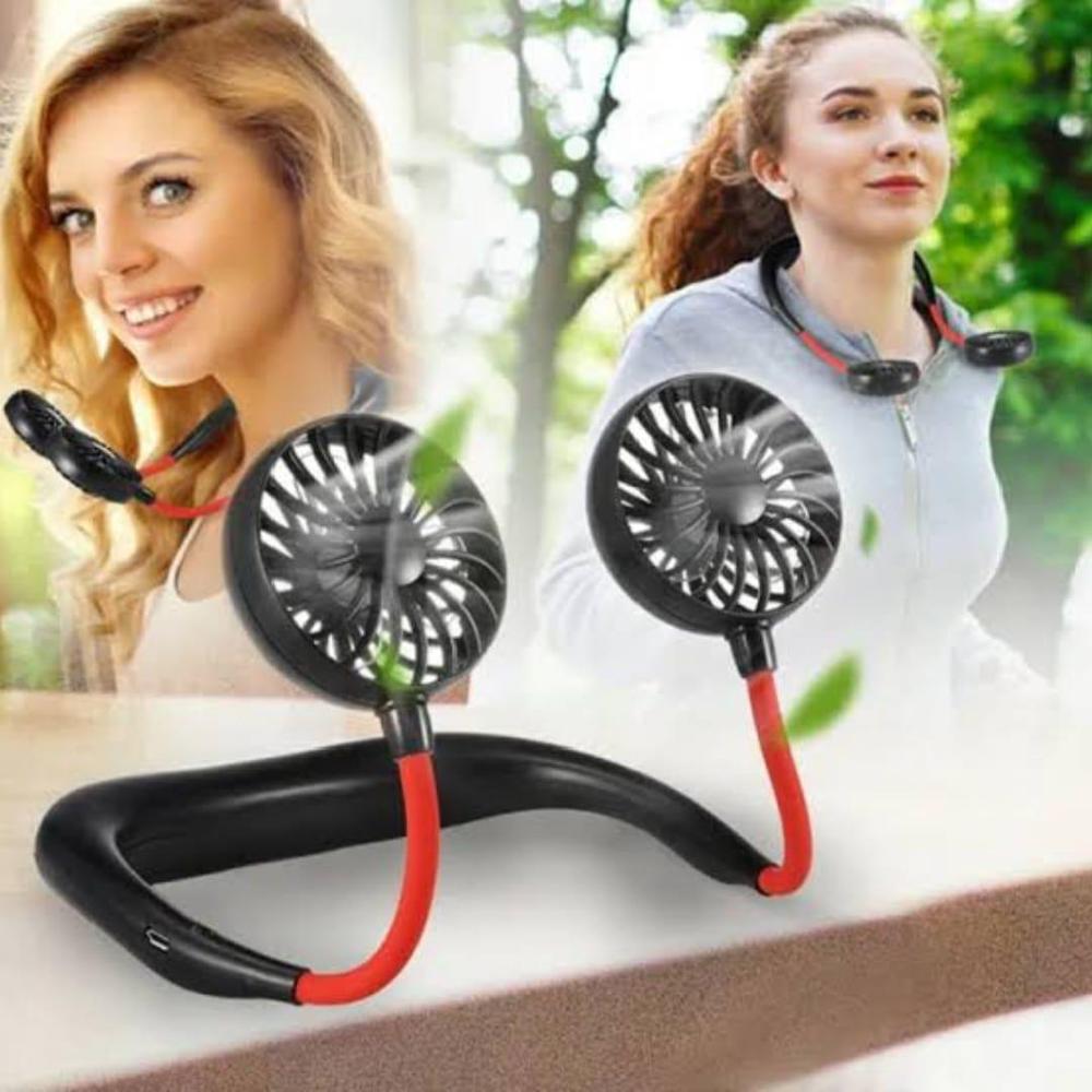 Hanging Neck Fan for Kitchen Folding Fan Wearable Portable Neckband Mini Fan USB Chargeable