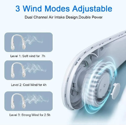 neck fan /Portable Bladeless Hanging Neck Fan | Super Cooling Strong Fan 360°