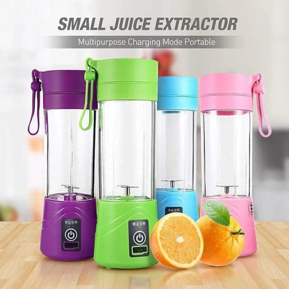 USB Rechargeable Juicer Blender 6 Blades 380ml Portable Electric Smoothie Maker Cup Mini Personal Size Juicer Bottle for Fruits, Shakes, Protein Drinks & Smoothies Travel-Friendly USB Blender Machine for Kitchen & Outdoor Use