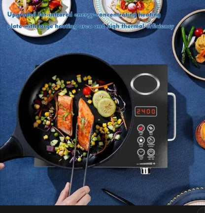 RAF 3500W Infrared Cooker | Multi-Function Electric Hot Plate with Fast Heating Light Wave Technology, Touch Control Panel, Durable Crystal Glass Surface & Energy Efficient Design